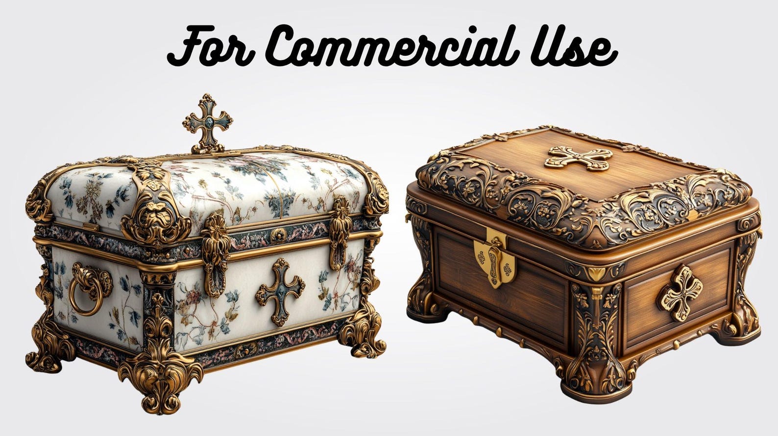 Ornate Relic Box Clipart PNG, Gothic Vintage Jewelry Box Digital ...