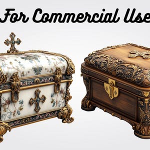 Ornate Relic Box Clipart PNG, Gothic Vintage Jewelry Box Digital ...
