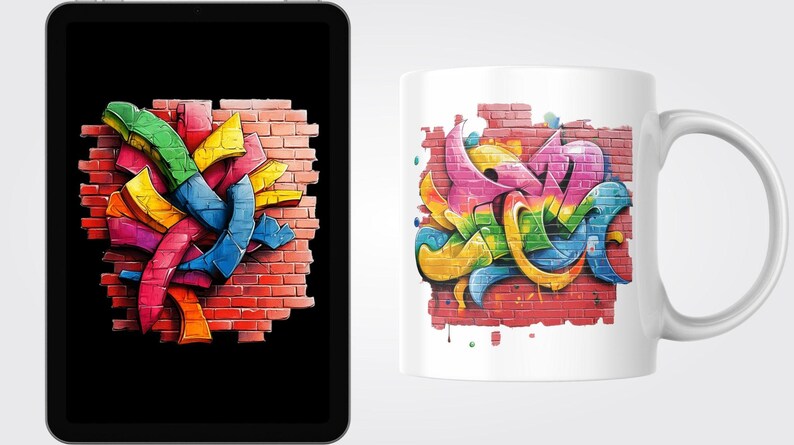 Colorful Graffiti Clipart PNG: Urban Street Art Graphics (digital ...