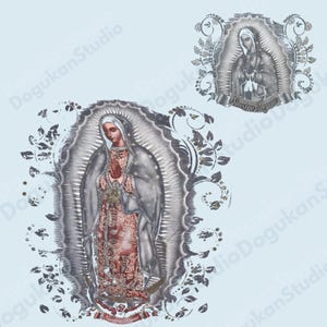 Our Lady of Guadalupe PNG, Virgen de Guadalupe Religious Design with La Guadalupana and Tepeyac Imagery, Spiritual Digital Faith Download