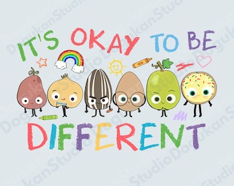 It’s Okay To Be Different PNG, Wholesome Autism Awareness Design Featuring The Good Egg for Digital Teachers and Neurodiverse Supporters