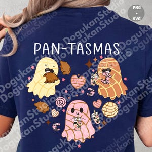 Pantasmas Ghost PNG, Funny Spooky Conchas Mexican Ghost Digital Design, Latina Halloween Graphic Art, Cute Festive Illustration
