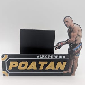 Alex Pereira &quot;Poatan&quot; UFC card stand