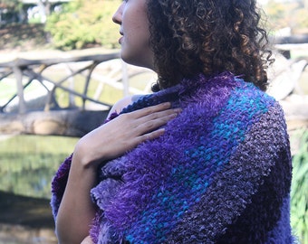 Custom-Knit Doctor Who Scarf, "Two Doctors," Long, Striped, Colorful, Fuzzy, Soft, Multi-Textured, Warm! Choose Your Own Colors! OOAK