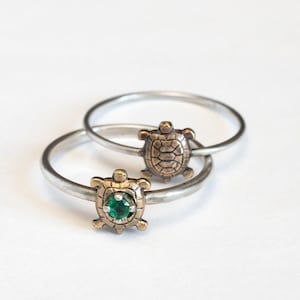 Turtle or Tortoise Ring, with or without gemstone