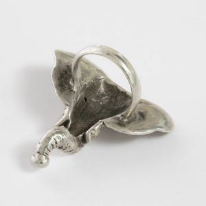 Elephant Statement Ring, Carved Animal Ring, Lucky Elephant Boho Ring image 4