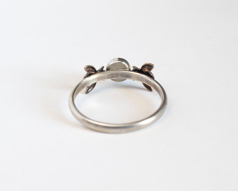 Moonstone bee ring, with round or oval stone image 7