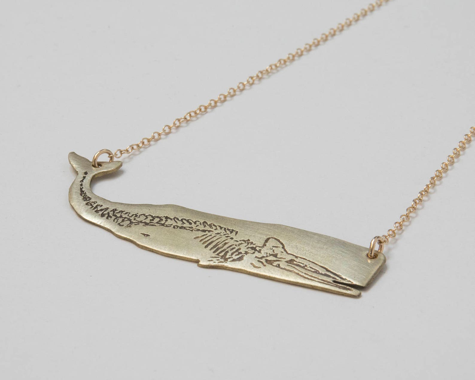 Whale Necklace Science Jewelry Whale Skeleton Marine Etsy