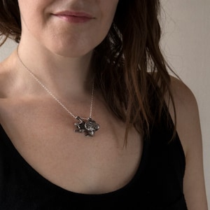 Hand carved Squirrel Necklace, in brass or sterling silver
