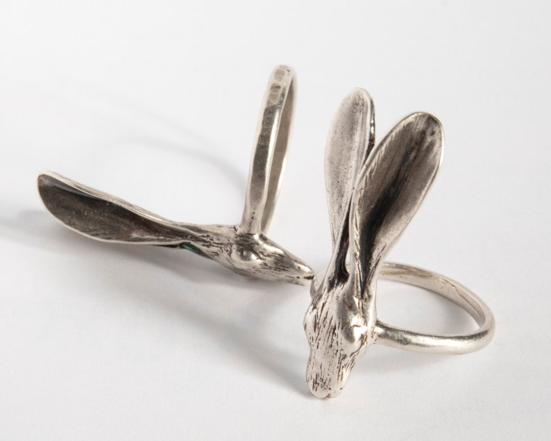 Hare Ring Rabbit Ring Handcarved Rabbit Jewelry Bunny Ring Etsy