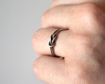 Square Knot Ring, in sterling silver or solid gold