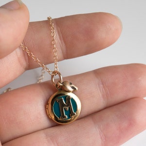 Mushroom Charm Jewelry, Personalized Initial Monogram Jewelry, Hippy Herbalist Necklace, Tiny Photo Locket image 2