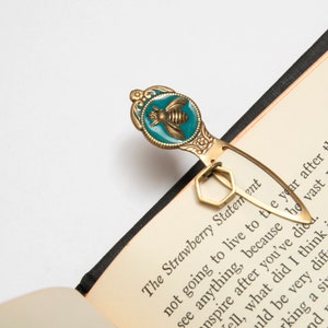 Personalized Bookmark for Book Nerds and Book Lovers, Librarian or Graduation Gift, Custom Charm Bookmark with Bees, Horses, Owls image 2