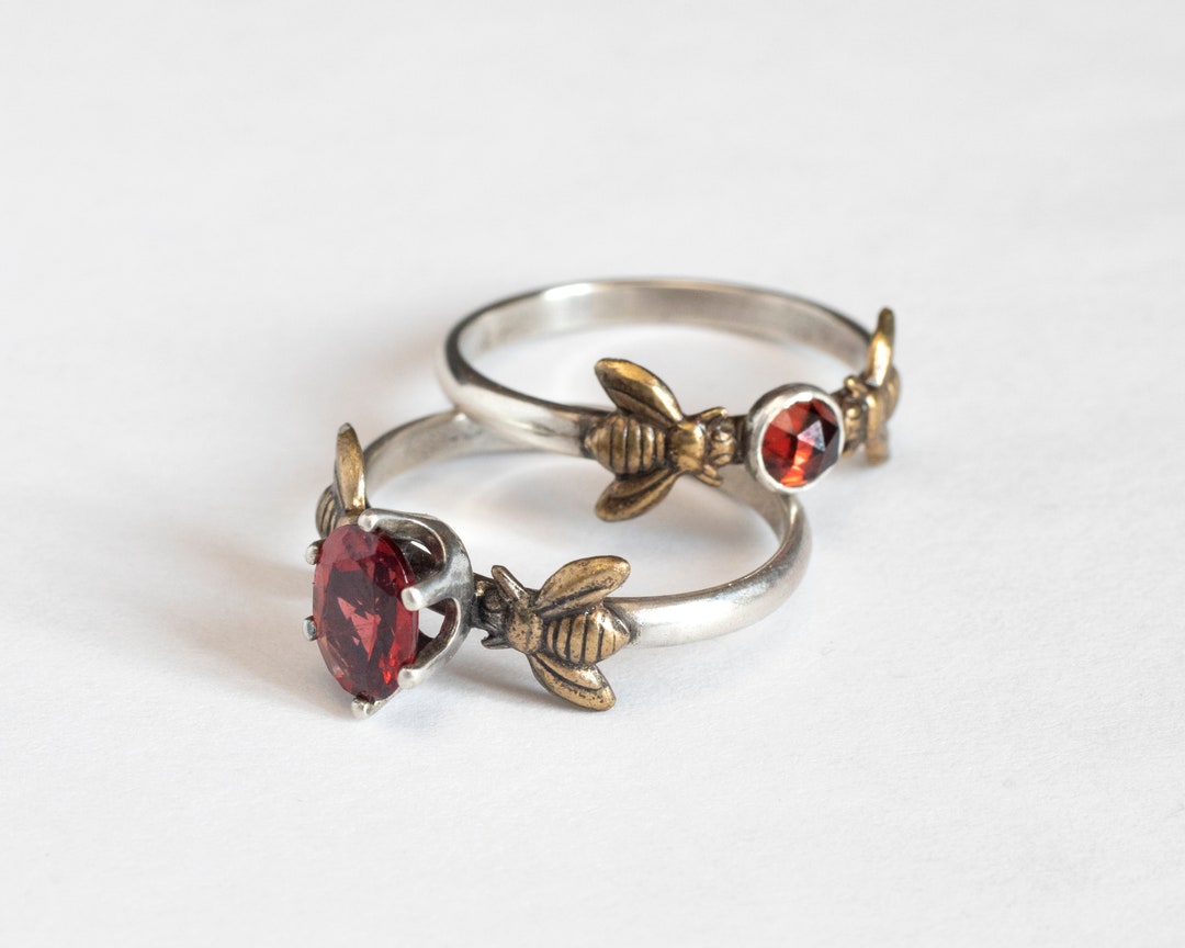 最新エルメス Ring, Bee Honey Garnet Alternative January Ring, Engagement 邦楽