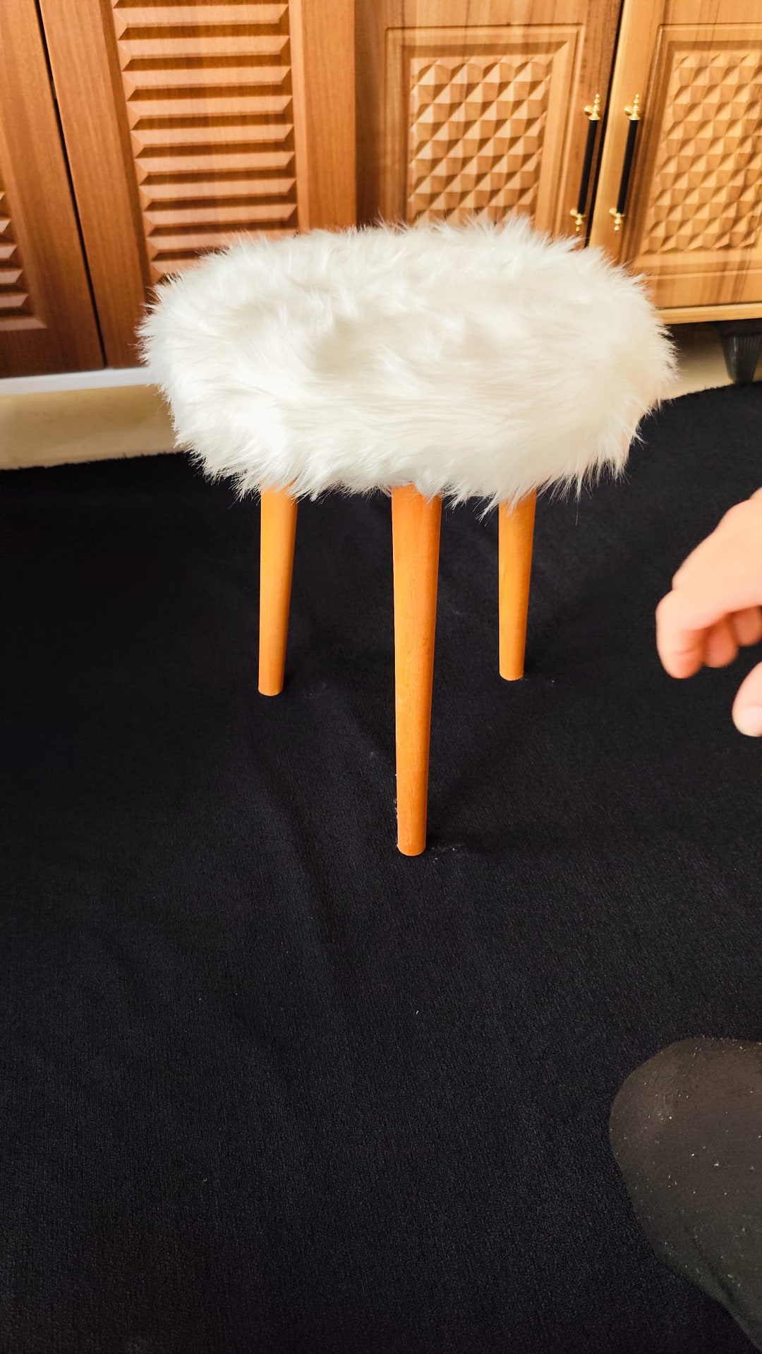 Buggy Pouf Ornament - White
