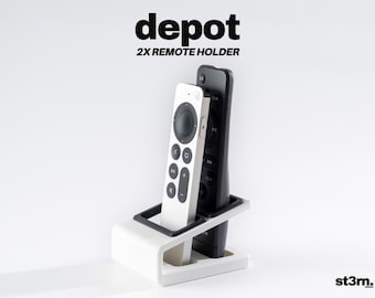 Soporte minimalista para dos mandos a distancia / Organizador impreso en 3D