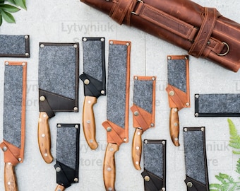 Leather knife sheath, Saya knife sheath, Chef gifts for men, Chef knife cover, Saya knife cover, Gift for chef boyfriend, Chef knife holder