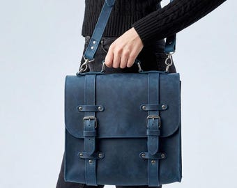 Borsa a tracolla in pelle personalizzata, borsetta in pelle per tutti i giorni, borsa multiuso, borsa a mano in pelle, borsa da lavoro per donna, borsa a tracolla per laptop