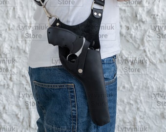 クロスボディリボルバーバッグ、レザーリボルバーホルスター、SW