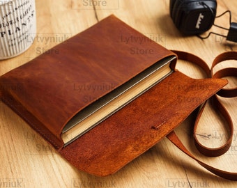 Braune Bibelhülle, Leder Bibelhülle groß, A5 Bibelhülle, Christliche Geschenke für Männer, Christliche Buchhüllen, Wrap Bibelhülle
