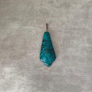 Polymer Clay Malachite ‘Tahani’ Necklace Pendant