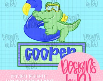 Letni basen PNG, Późniejszy aligator PNG, Naszywka z imieniem PNG, Aplikacja, Makaron basenowy PNG, Grafika dziecięca PNG, Letnia koszula chłopięca PNG, Koszulka dziecięca PNG