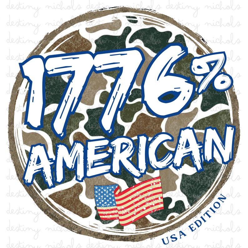 1776% American | Patriotic PNG | Digital Download | Red White Blue ...