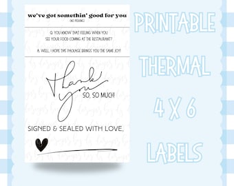 Thermal Pick Up Label | Digital Download | Small Business PNG | 4x6 Thermal Printer | Personal Use | Instant Download