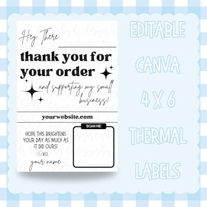 Thermal Pick Up Label | Digital Download | Small Business PNG | 4x6 Thermal Printer | Thank you for your order