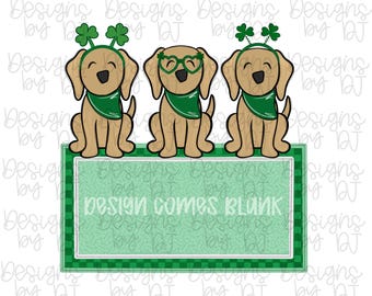 St Patrick’s Day Dog Hand Drawn Name Patch PNG Lucky Clover Png Kids Tshirt Custom Png Leprechaun Png Pinch Me Png St Patty’s Png