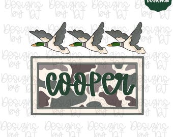 Duck Camo PNG, Hand Drawn, Name Plate, Plaque, Applique, Digital Download, Kids Graphic, Fall, Country Boy Png, Kids Shirt Png, Sublaminatio