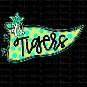 Tigers PNG | Mascot | School | Sports | Trending Preppy | Hand Drawn | Digital Download | High Quailty | DTF | Sublamination | Tiger