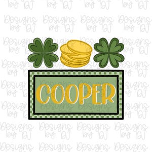 St Patrick’s Day Clover Hand Drawn Name Patch PNG Lucky Clover Png Kids Tshirt Custom Png Leprechaun Png Pinch Me Png St Patty’s Png