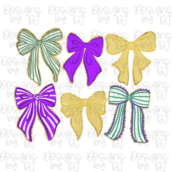 Mardi Gras PNG Mardi Pardi Png Coquette Bow Png Instant Download Png Hey Mister Png Throw Me Something Png Mardi Png Faux Gold Glitter Png