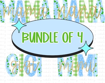 Mama Gigi Mimi Nana PNG BUDLE | Hand Drawn Hydrangea |  Grandmillennial | Digital Instant Download | Preppy | Alpha | DTF | Sublamination
