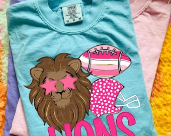 Lions Mascot PNG | Original Designer | Instant Download | Football | Mascots | Game Day | Instant Download | Lion | Foot Ball | DTF