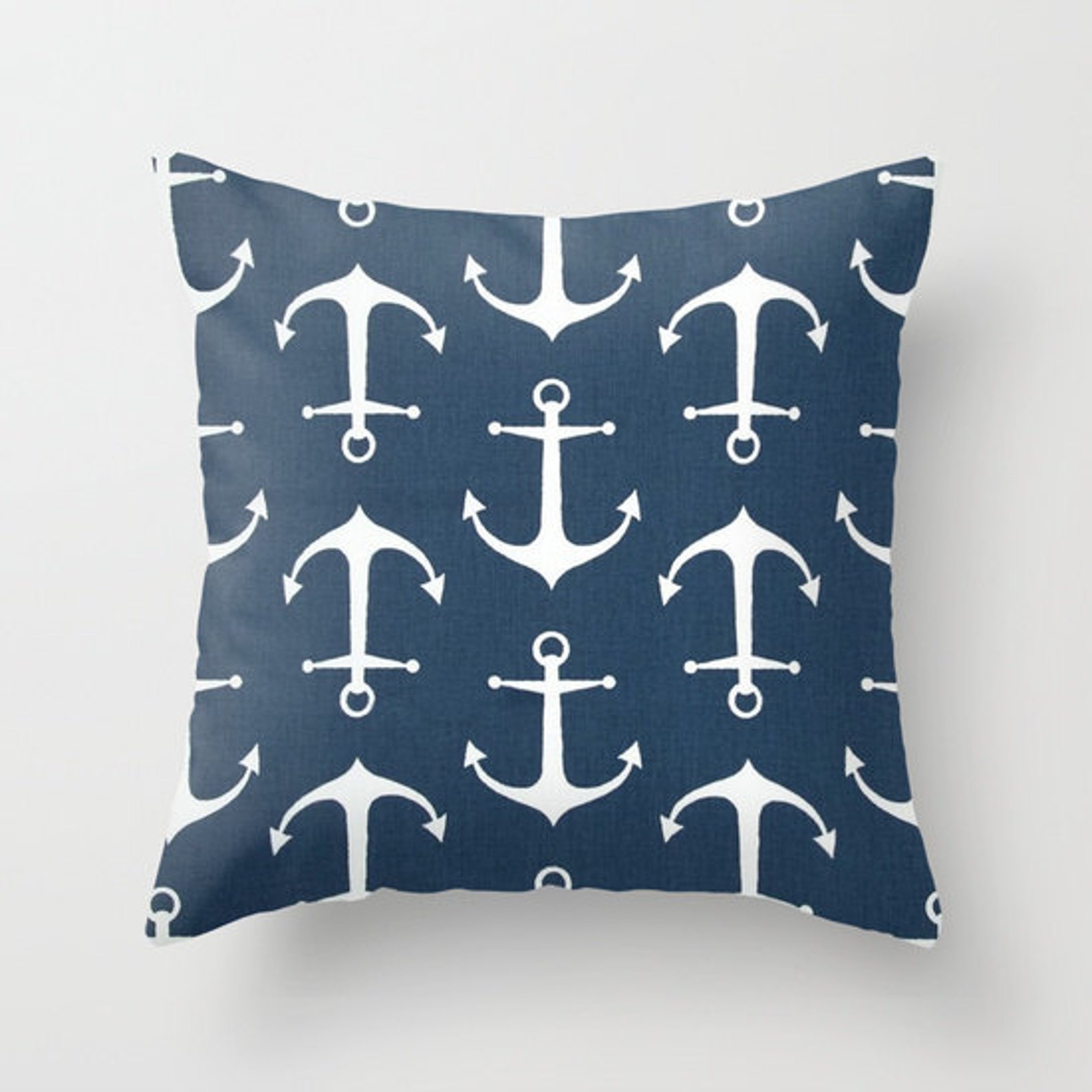 Navy Blue Pillow Covers Beach Decor Beach Pillows Decorative Etsy