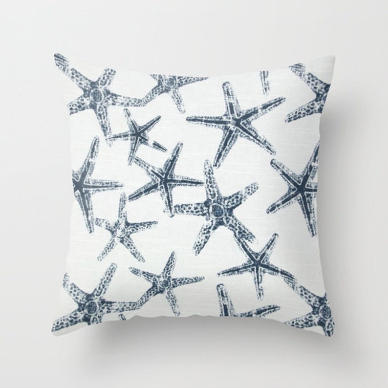 Navy Blue Pillow Covers Beach Decor Beach Pillows Decorative Etsy