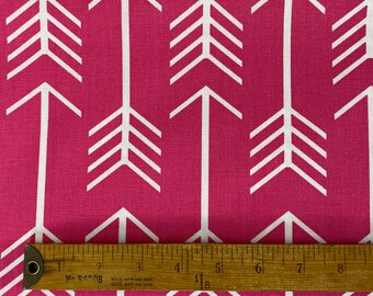 Premier Prints Home Decor Fabric Pink Arrows White BTY