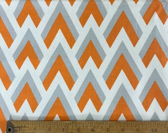 Premier Prints Home Decor Fabric Zapp Orange Gray 1+ Yard Remnant