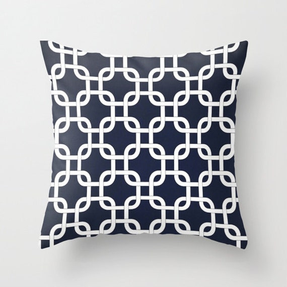 Nautical Pillow Covers Throw Pillows Decorative Pillow Navy Etsy