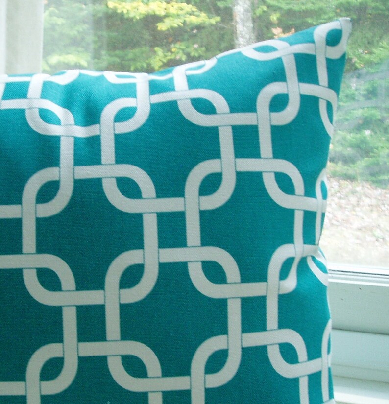 Turquoise Pillow Cover Decorative Pillow Cover Size Choice Etsy