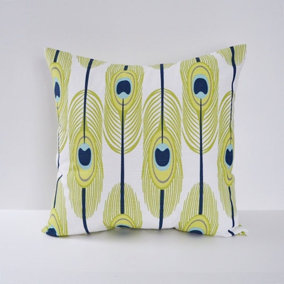 Feather Pillow Cover Decorative Pillows Peacock Throw Pillows Etsy