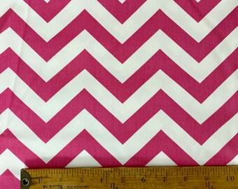 Premier Prints Home Decor Fabric Candy Pink Chevron White 1+ Yard Remnant