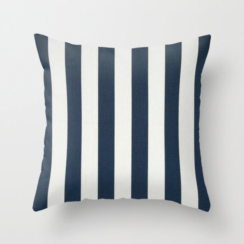 Navy Blue Pillow Covers Beach Decor Beach Pillows Decorative Etsy