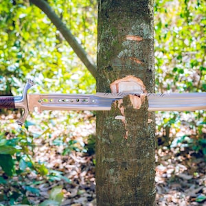 24 Inch Full Tang Machete Sword Knife | Unique Carbon Steel Blade Edge Tactical Hunting Knife | Working Sword | Custom Handmade Machete