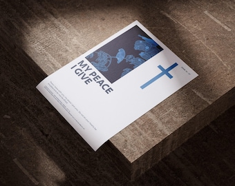 Affiche « Je donne ma paix » avec verset biblique | Jean 14:27 | Décoration murale chrétienne | Encouragement