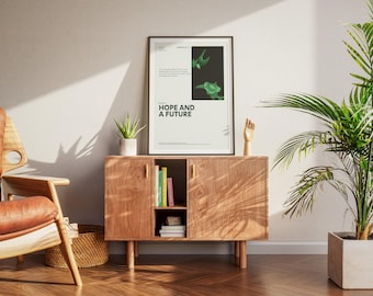 Affiche « Espoir et avenir » avec verset biblique | Jérémie 29:11 | Décoration murale chrétienne | Espoir