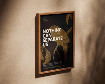 Rien ne peut nous séparer - Affiche biblique | Romains 8:39 | Décoration murale chrétienne | Amour
