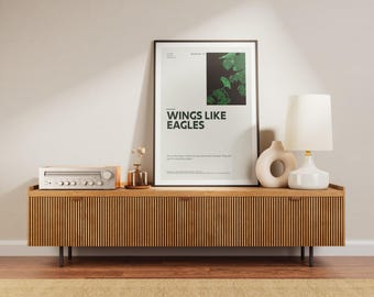 Affiche biblique « Des ailes comme les aigles » | Isaïe 40:31 | Décoration murale chrétienne | Espoir